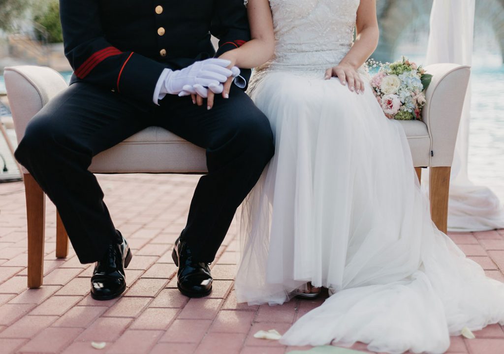 pareja de boda Boda Militar Sofía y Fran